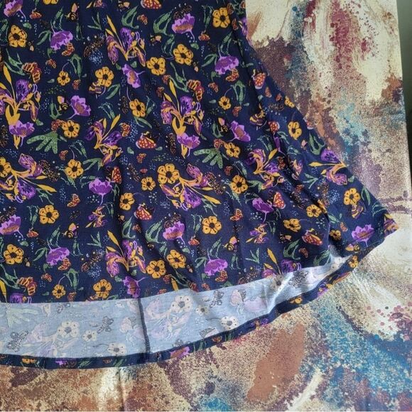 LuLaRoe Gigi Woman's Top Blouse 2 X Large Floral Multicolor Short Sleeve - Picture 2 of 12